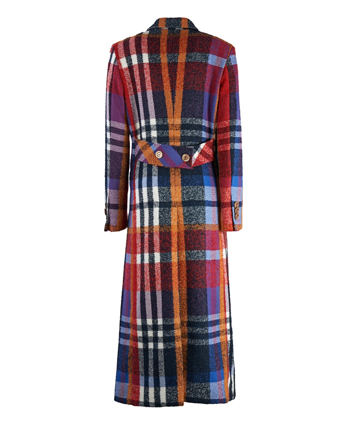 shop BOTTEGA MARTINESE  Cappotto: Bottega Martinese cappotto "Brigida".
Revers.
Maniche lunghe.
Doppiopetto.
Chiusura con bottoni.
Quadri.
Tasche a filo.
Taglio lungo.
Vestibilità regolare.
Composizione: 20% Lana 8% Alpaca 28% Poliestere 42% Acrilica 2% Altre fibre.
Fabbricato in Italia.. BRIGIDA 770-BLU/ARANCIO/ROSSO number 9400737